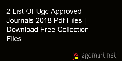 picture 2 List Of Ugc Approved Journals 2018 Pdf Files | Download Free Collection Files