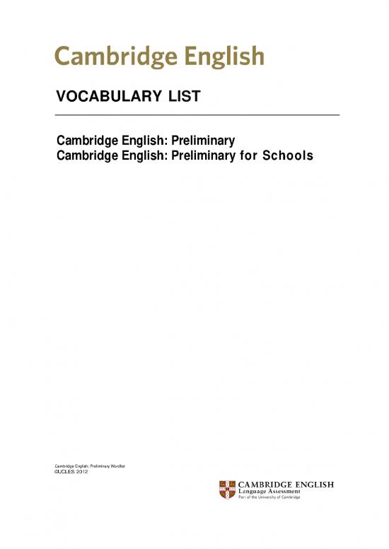 picture_Cefr Pdf 101307 | 84669 Pet Vocabulary List