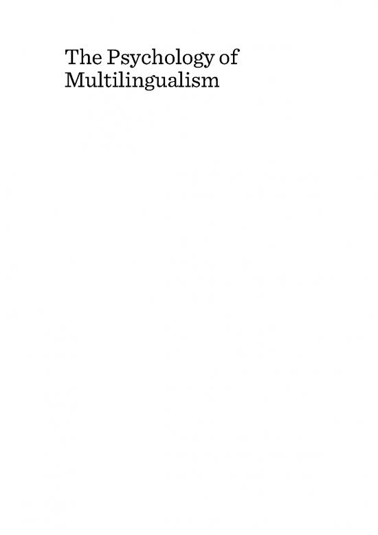picture Multilingualism Pdf 101314 | 978 1 5275 7062 7 Sample