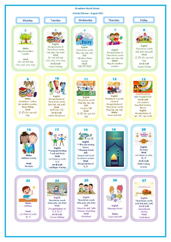 picture Art Therapy Pdf 102071 | Activity Planner   August625