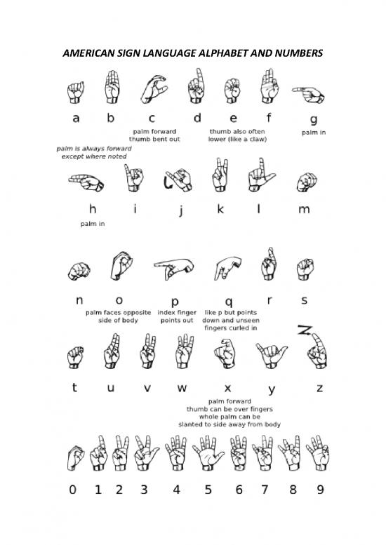 picture Language Pdf 101881 | Asl Alphabet