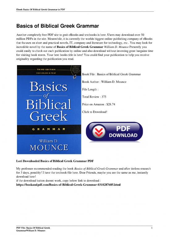 picture_Greek Grammar Pdf 100175 | Basics Of Biblical Greek Grammar By William D Mounce