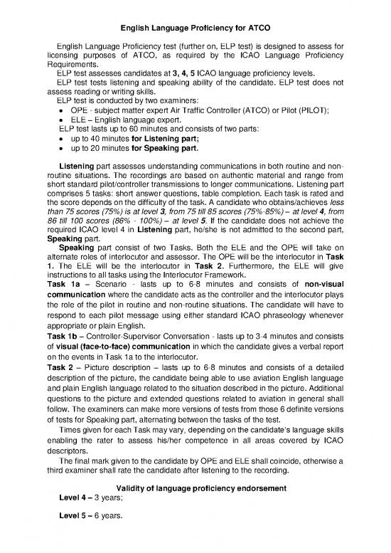 picture Language Pdf 101286 | English Language Proficiency For Atco
