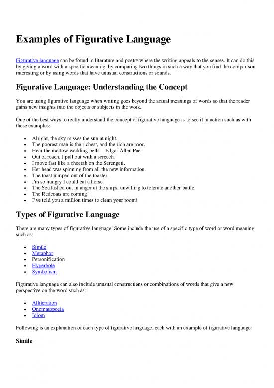 picture Language Pdf 101321 | Examples Of Figurative Language