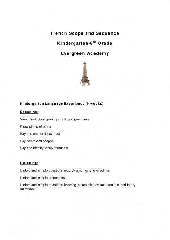 picture Language Pdf 101482 | French Scope And Sequence