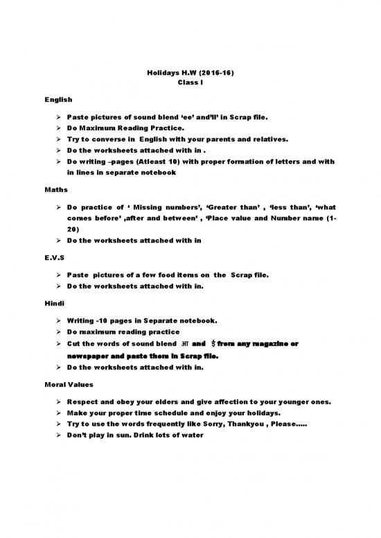 picture1_Hindi Reading Practice Pdf 100108 | Holidays Homework
