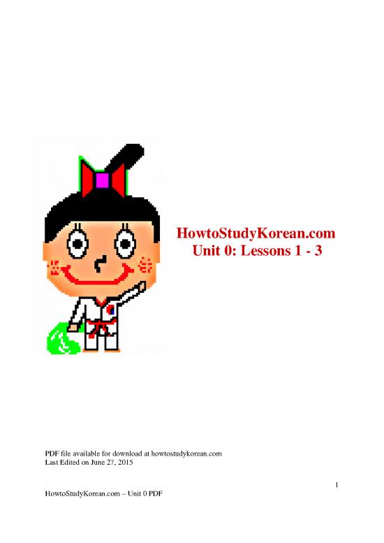 picture Language Pdf 101542 | Howtostudykorean Unit 0 Pdf