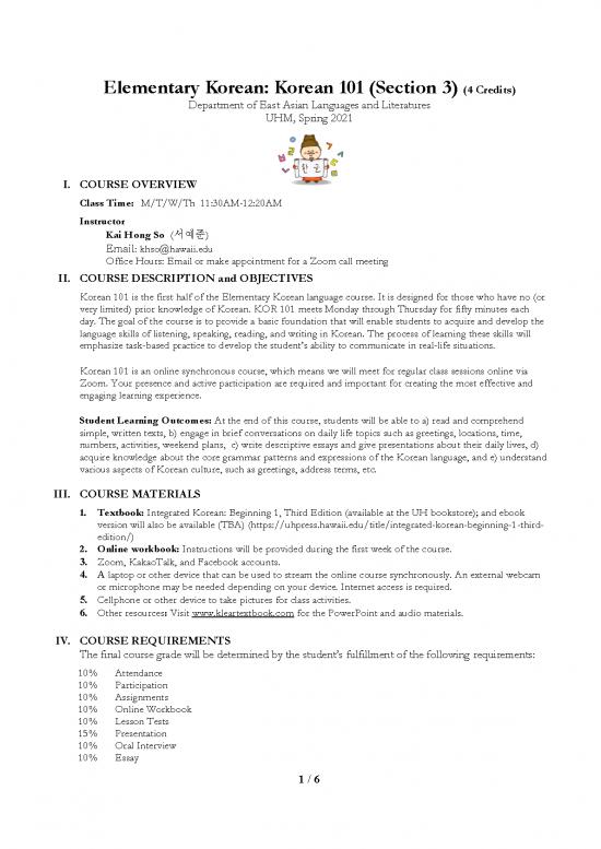 picture Language Pdf 100258 | Kor 3 Syllabus Spring 2021