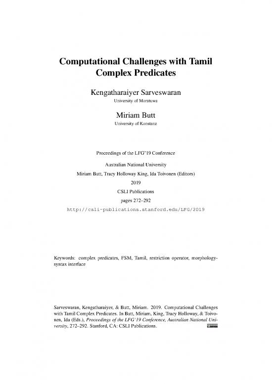 picture Syntax Pdf 100506 | Lfg2019 Sarveswaran Butt
