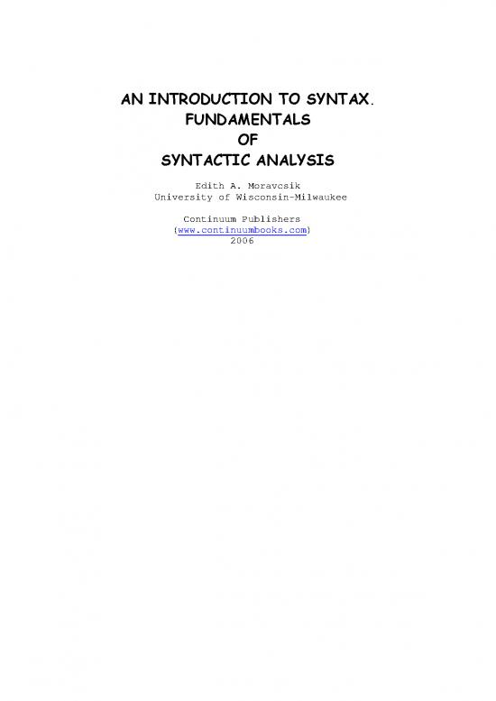 picture Language Pdf 102099 | Moravcsik Intro To Syntax 2006