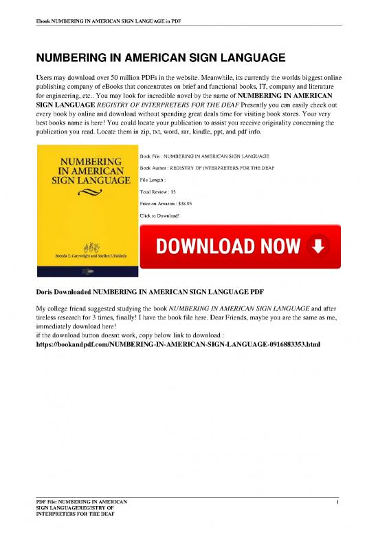 picture_Language Pdf 101879 | Numbering In American Sign Language By Registry Of Interpreters For The Deaf
