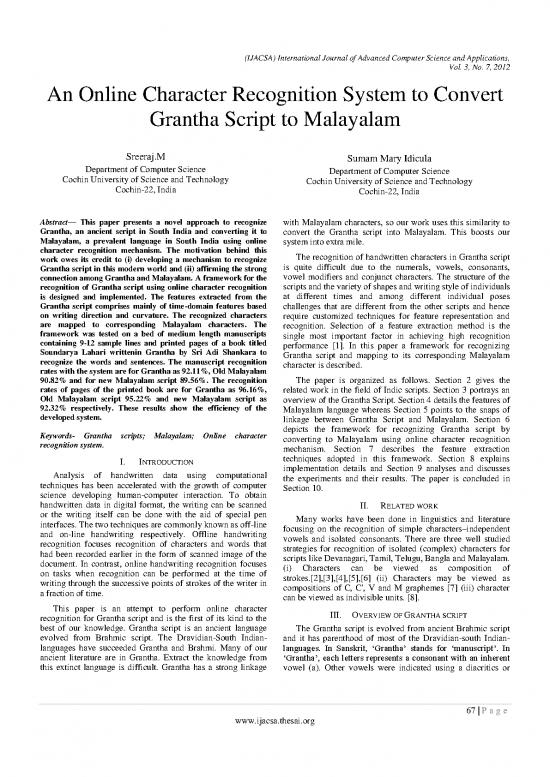 picture_Language Pdf 100435 | Paper 9 An Online Character Recognition System To Convert Grantha Script To Malayalam
