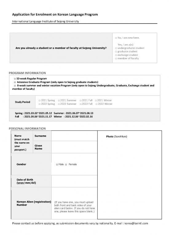 picture_Language Pdf 101273 | Sejong Application For Enrolment On Korean Language Program 2021 2022