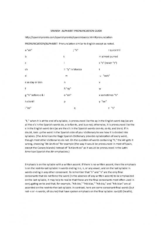 picture Spanish Pdf 101149 | Spanish Alphabet Pronunciation Guide