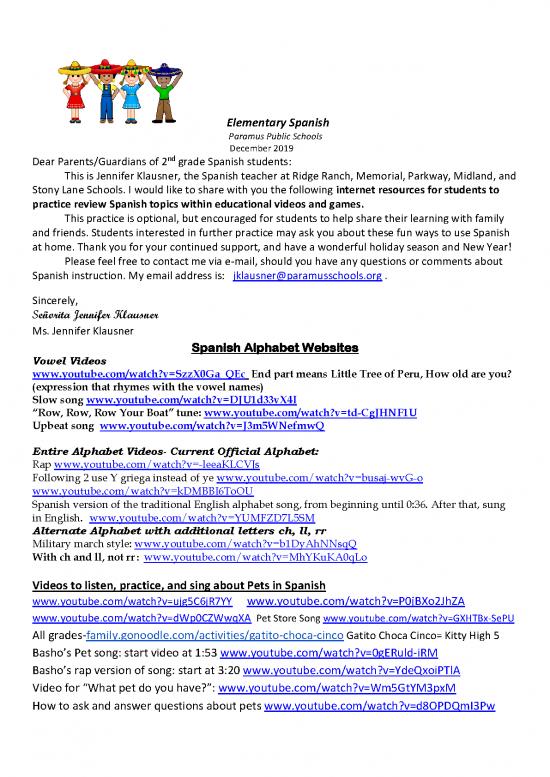 picture Spanish Pdf 101045 | Spanish Letter 2nd Grade