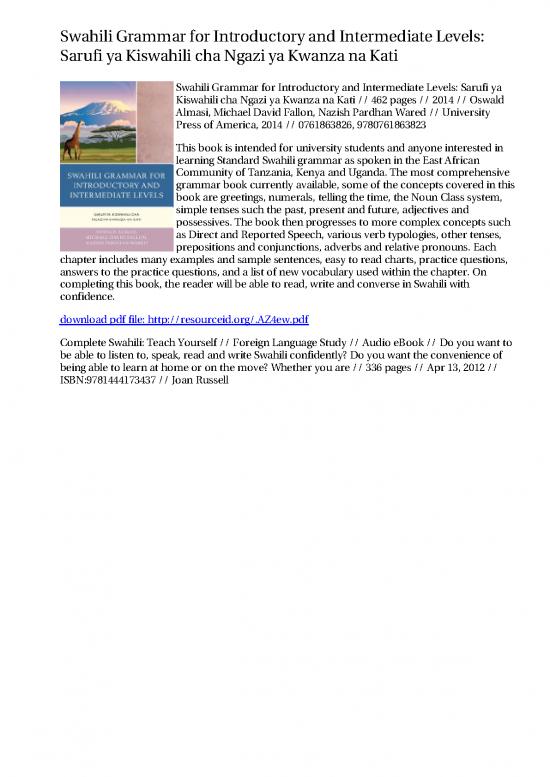 picture Swahili Grammar Pdf 101768 | Vk6nihzauc
