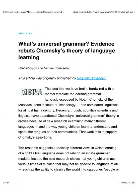 picture Language Pdf 101794 | Whats Universal Grammar Eviden Ce Rebuts Chomsky&rsquo;s Theory Of La
