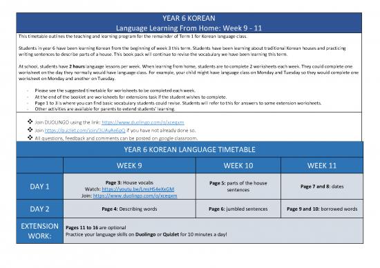 picture Language Pdf 100511 | Year 6 Korean