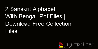 picture 2 Sanskrit Alphabet With Bengali Pdf Files | Download Free Collection Files