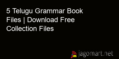 picture 5 Telugu Grammar Book Files | Download Free Collection Files