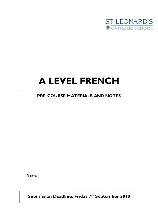 picture Language Pdf 103596 | A Level French 2018 2019