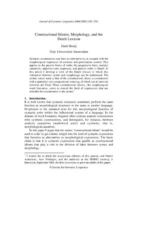 picture_Morphology In Linguistics Pdf 104220 | Booij 2002 Constructional Idioms Jgl