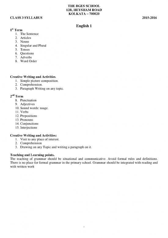 picture Tenses In English Grammar With Examples Pdf 103646 | Class 3