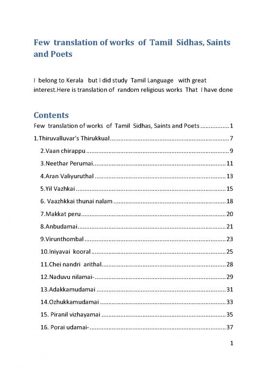 picture1_Language Pdf 102234 | Few Translation Of Works Of Tamil Sidhas, Saints And Poets