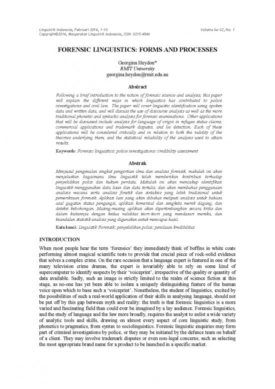 picture Language Pdf 103166 | Forensic Linguistics Forms And Processes