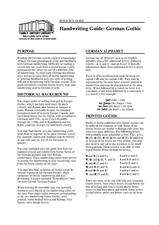 picture Basic German Pdf 104173 | German Gothic