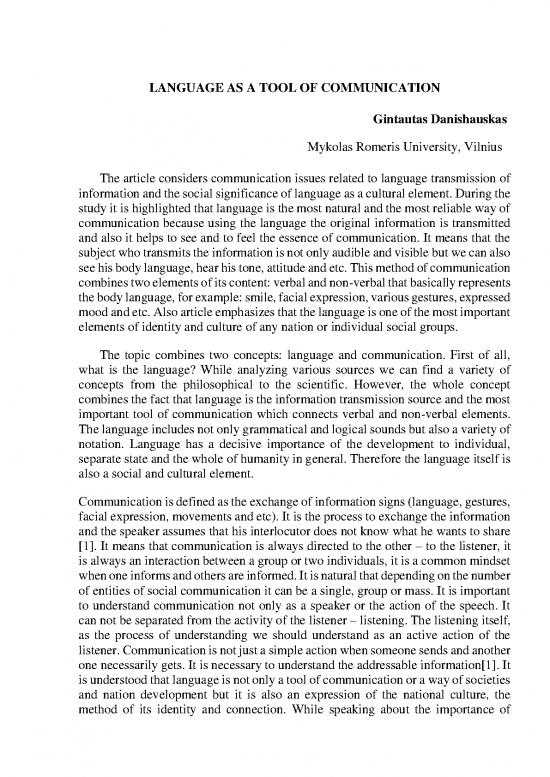 picture1_Pdf Language 104112 | Gintautas Danishauskas Language As A Tool Of Communication