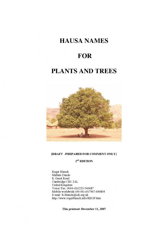 picture1_Latin Pdf 103475 | Hausa Plant Names