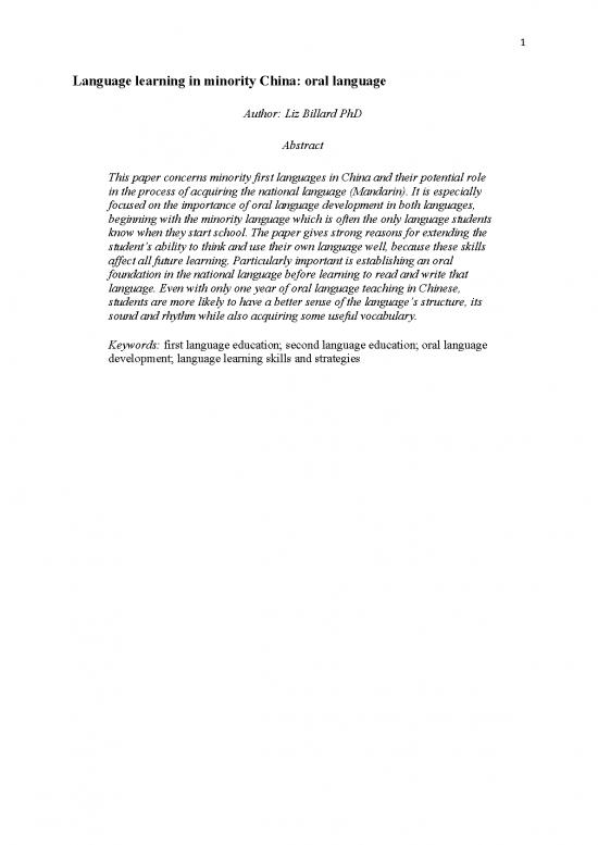 picture Language Pdf 103558 | Language Learning In Minority China Paper 1