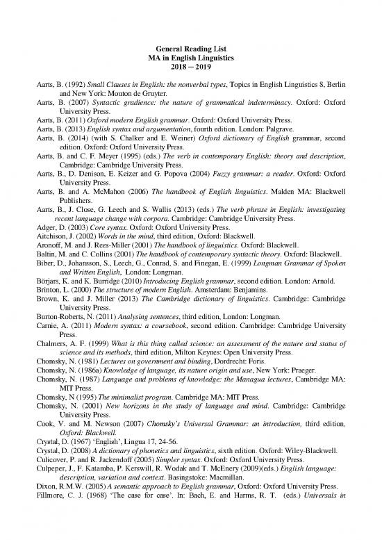 picture Language Pdf 103687 | Ma General Grammar Reading List 2018 19