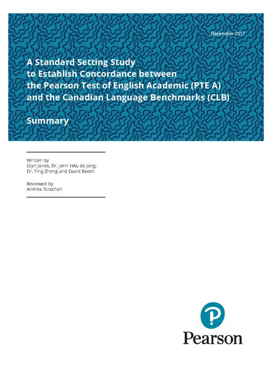 picture English Language Pdf 103940 | Pearson Standard Setting Study Between Ptea And Clb Summary