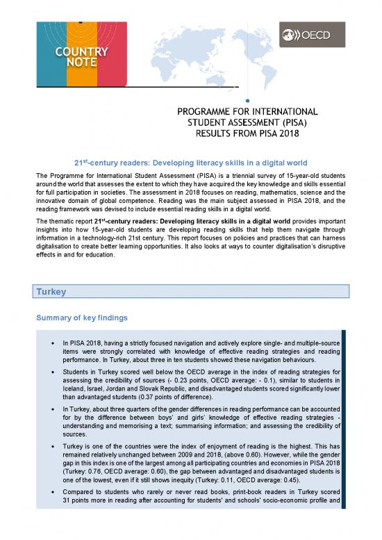 picture1_Education Pdf 103354 | Pisa2018 Reading Turkey