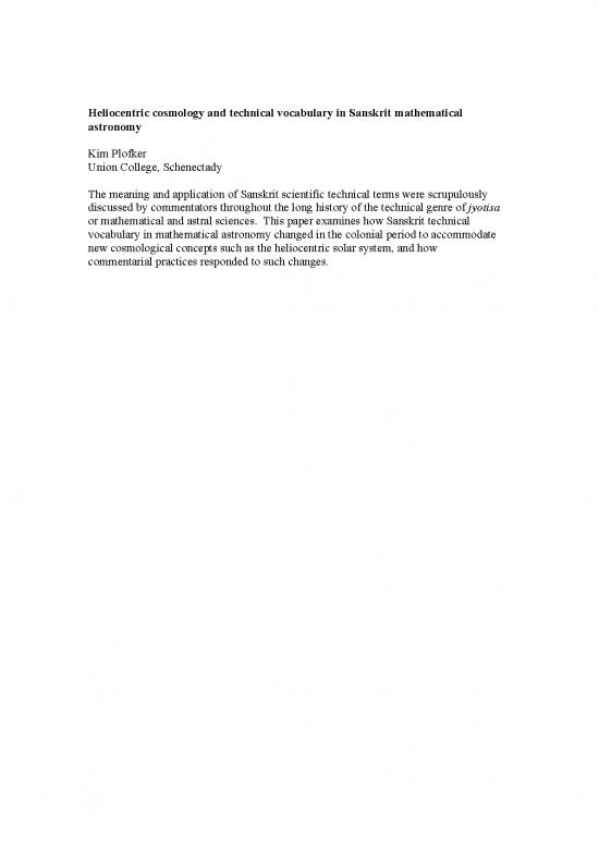 picture1_Sanskrit Pdf 103277 | Plofker Heliocentric Cosmology And Technical Vocabulary In Sanskrit Mathematical Astronomy Abstract 0 0