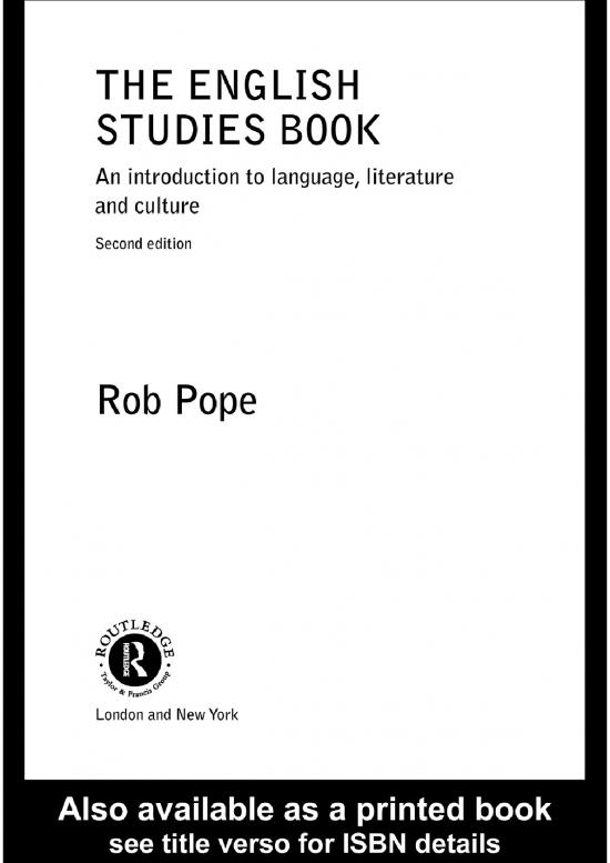picture Language Pdf 102446 | The English Studies Book  An Introduction To Language  Literature And Culture