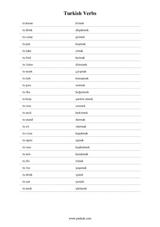 picture1_Turkish Verbs Pdf 102718 | Turkish Verbs