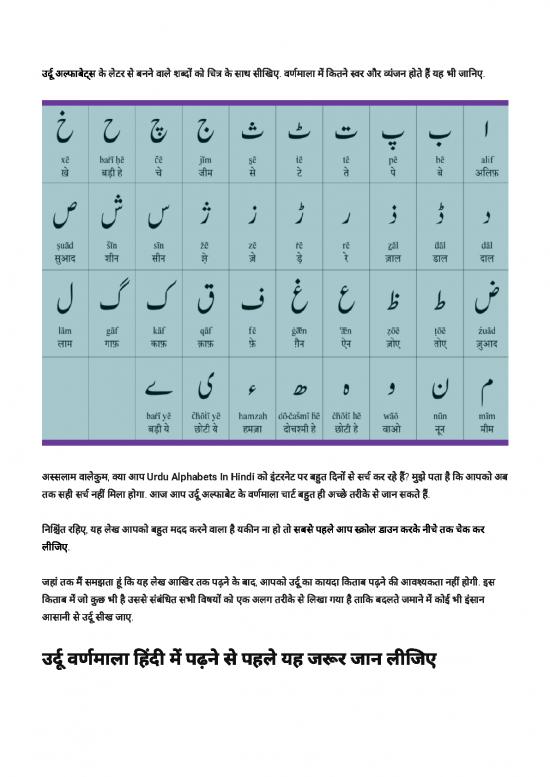 picture1_Urdu Varnamala In Hindi Pdf 104255 | Urdu Alphabets With Hindi Meaning
