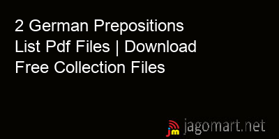 picture 2 German Prepositions List Pdf Files | Download Free Collection Files