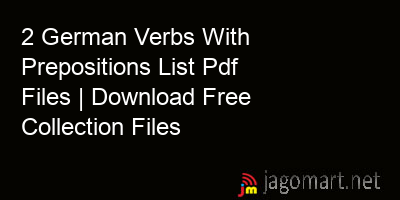picture 2 German Verbs With Prepositions List Pdf Files | Download Free Collection Files
