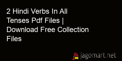 picture 2 Hindi Verbs In All Tenses Pdf Files | Download Free Collection Files