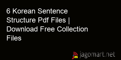 picture_6 Korean Sentence Structure Pdf Files | Download Free Collection Files