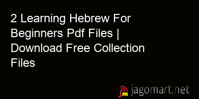 picture 2 Learning Hebrew For Beginners Pdf Files | Download Free Collection Files