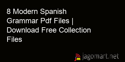picture 8 Modern Spanish Grammar Pdf Files | Download Free Collection Files