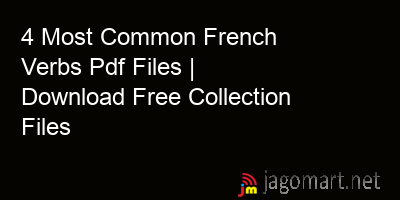 picture_4 Most Common French Verbs Pdf Files | Download Free Collection Files