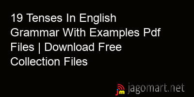 picture_19 Tenses In English Grammar With Examples Pdf Files | Download Free Collection Files