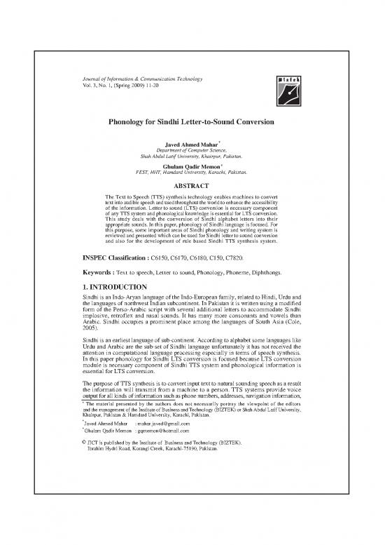 picture_Therapeutic Communication Pdf 105707 | 2 Phonology For Sindhi Letter To Sound Conversion