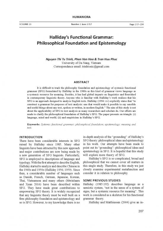 picture Systemic Functional Linguistics Pdf 106011 | 66746 En Hallidays Functional Grammar Philosophic